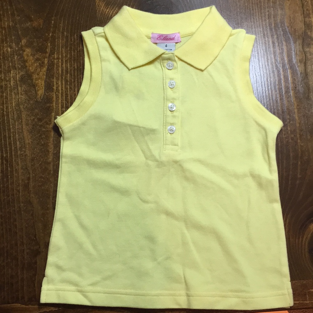 E.land sleeveless polo shirt